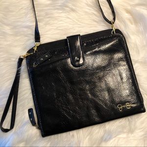 Jessica Simpson Black Sequin Clutch/ Crossbody Bag